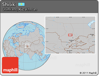 Gray Location Map of Shilik