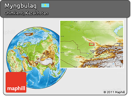 Physical Location Map of Myngbulaq