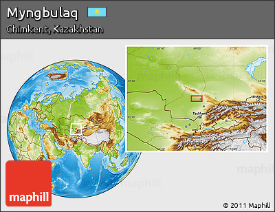 Physical Location Map of Myngbulaq