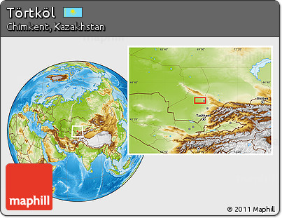 Physical Location Map of Törtköl