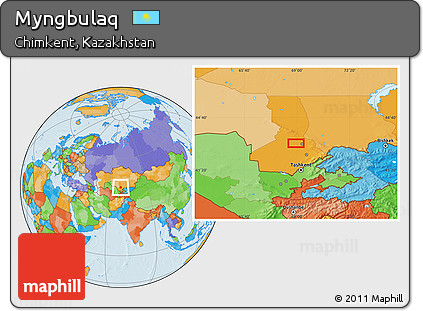 Political Location Map of Myngbulaq
