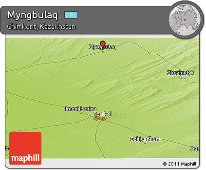 Physical Panoramic Map of Myngbulaq