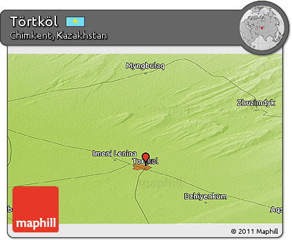 Physical Panoramic Map of Törtköl