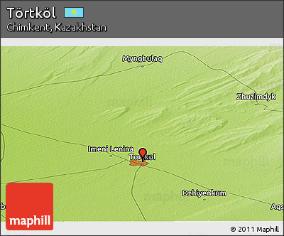 Physical Panoramic Map of Törtköl