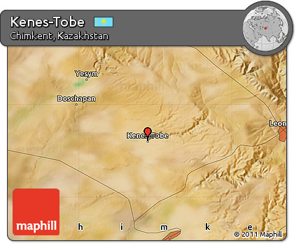 Satellite Map of Kenes-Tobe