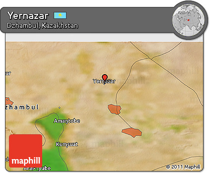 Satellite 3D Map of Yernazar