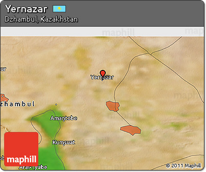 Satellite 3D Map of Yernazar