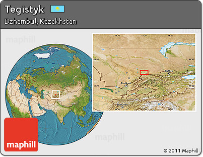 Satellite Location Map of Tegistyk