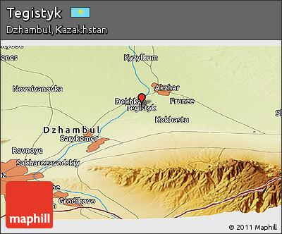 Physical Panoramic Map of Tegistyk
