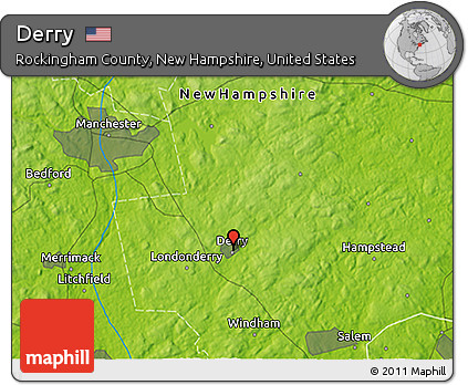 Physical 3D Map of Derry