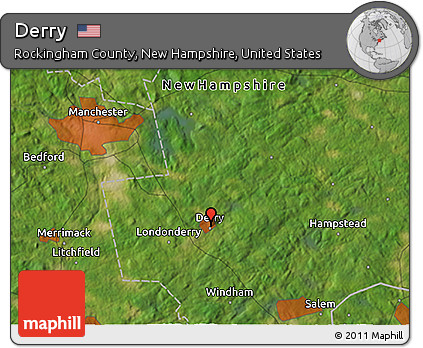 Satellite 3D Map of Derry
