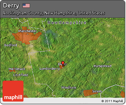 Satellite 3D Map of Derry