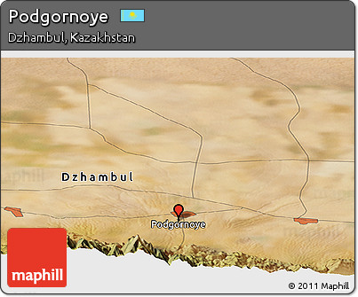 Satellite Panoramic Map of Podgornoye
