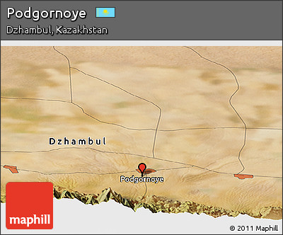 Satellite Panoramic Map of Podgornoye