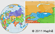 Political Location Map of Shor-Tyube