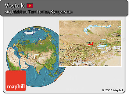 Satellite Location Map of Vostok