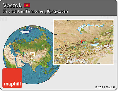 Satellite Location Map of Vostok