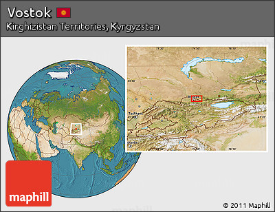 Satellite Location Map of Vostok