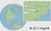 Savanna Style Location Map of Maynard