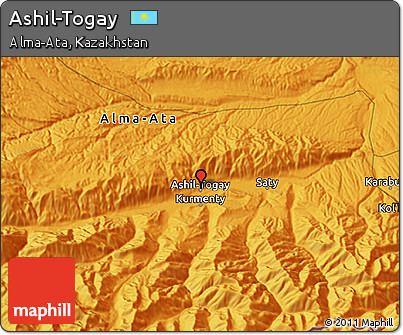 Political 3D Map of Ashil-Togay
