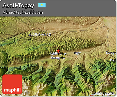 Satellite 3D Map of Ashil-Togay
