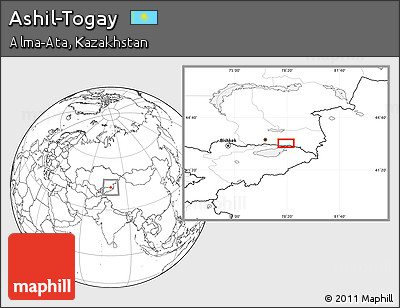Blank Location Map of Ashil-Togay