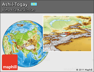 Physical Location Map of Ashil-Togay