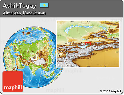 Physical Location Map of Ashil-Togay