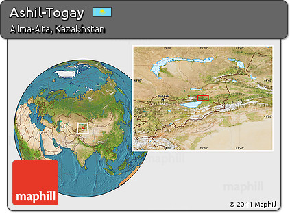 Satellite Location Map of Ashil-Togay