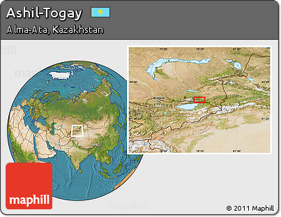 Satellite Location Map of Ashil-Togay