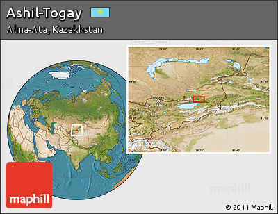 Satellite Location Map of Ashil-Togay