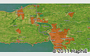 Satellite 3D Map of the area around 43° 1' 43" N, 78° 58' 29" W