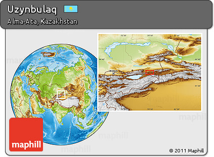 Physical Location Map of Uzynbulaq