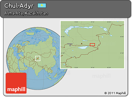 Savanna Style Location Map of Chul-Adyr