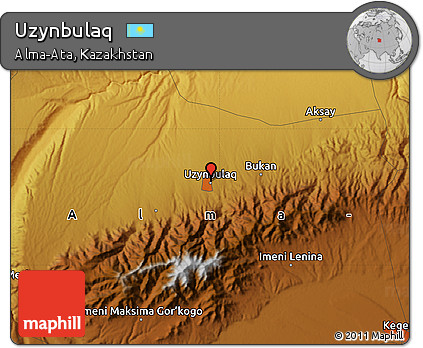 Physical Map of Uzynbulaq