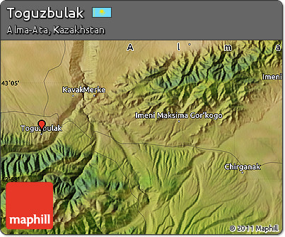 Satellite Map of Toguzbulak