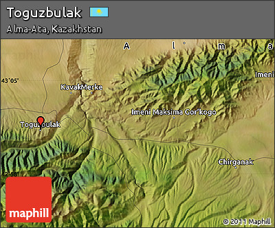 Satellite Map of Toguzbulak