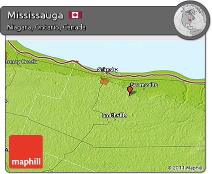 Physical 3D Map of Mississauga