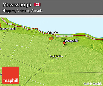Physical 3D Map of Mississauga