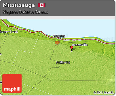 Physical 3D Map of Mississauga