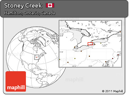 Blank Location Map of Stoney Creek