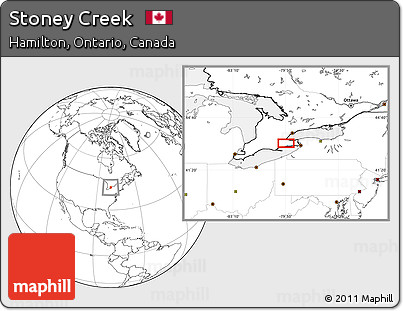 Blank Location Map of Stoney Creek