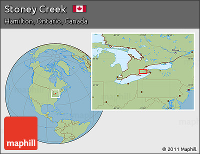 Savanna Style Location Map of Stoney Creek