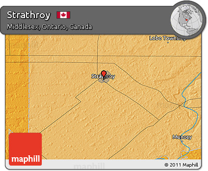 Political 3D Map of Strathroy