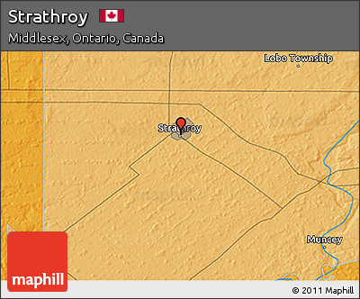 Political 3D Map of Strathroy