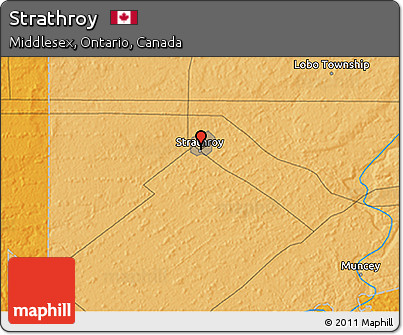 Political 3D Map of Strathroy