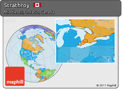 Political Location Map of Strathroy