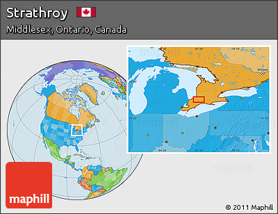 Political Location Map of Strathroy