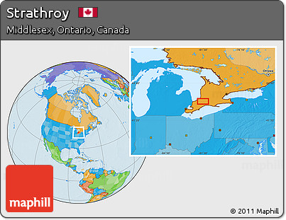 Political Location Map of Strathroy
