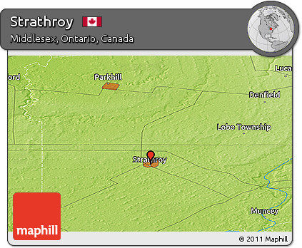 Physical Panoramic Map of Strathroy